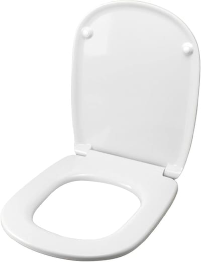Toiletbril voor Brunnen Ginori 500 met Soft Close en RVS Scharnieren, Wit
