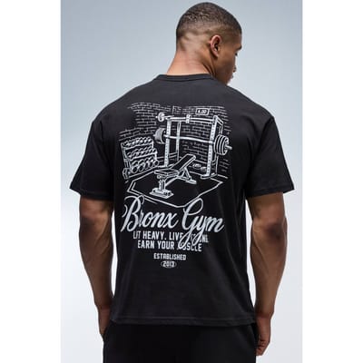 Active Bronx Gym Oversized T-shirt | Black | Size Small