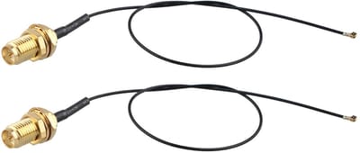 Antenne Verlengkabel - Pigtail Kabel WiFi - Netwerkverbinding Verbeteren - MHF4 naar RP-SMA - 20 cm - Zwart