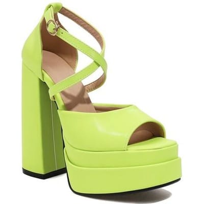 Sandale compensée pour femme, talon épais à plateforme creuse brillante de luxe automne/été, escarpins, chaussures de créateur pour femmes 39 beige
