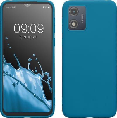 kwmobile telefoonhoesje geschikt voor Motorola Moto E13 - Hoesje voor smartphone - Back cover in Caribisch blauw