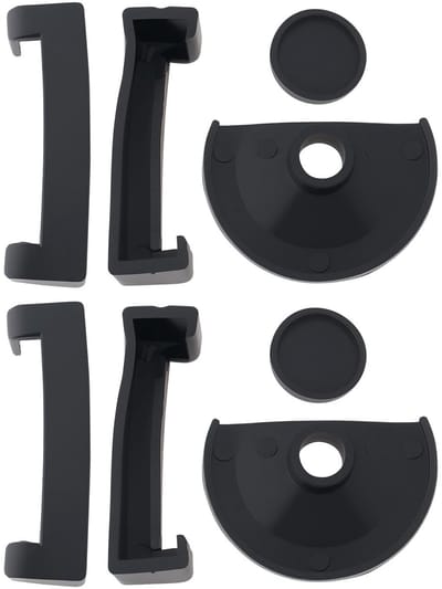 Dailygoods- Bankschroef Set van 2 - Antislip Rubberen Pad - Kaakbeschermers - Geschikt voor 70 mm - Duurzaam en Slijtvast - Beschermt Objecten - Klem