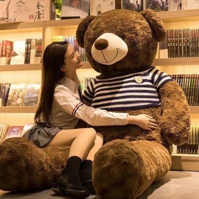 Grote Beer Pluche Speelgoedpop Extra Grote Pop Meisjes Verjaardagscadeau Knuffelbeer Teddy Panda Pop Full length 1m