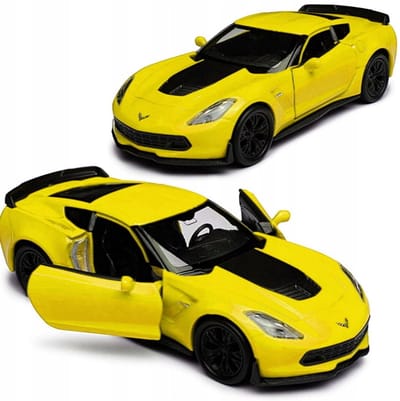Welly Chevrolet Corvette Z06 Model Auto 1:34 Geel