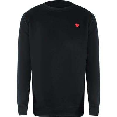 Love Moschino Small Heart Logo Black Sweatshirt