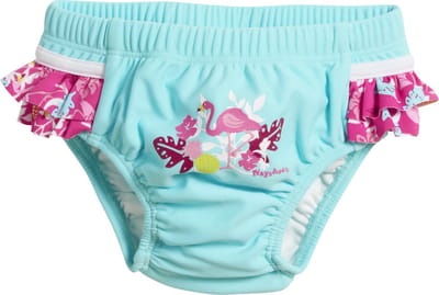 Playshoes UV wasbare Zwemluier Kinderen Flamingo - Aqua/Roze - Maat 62/68