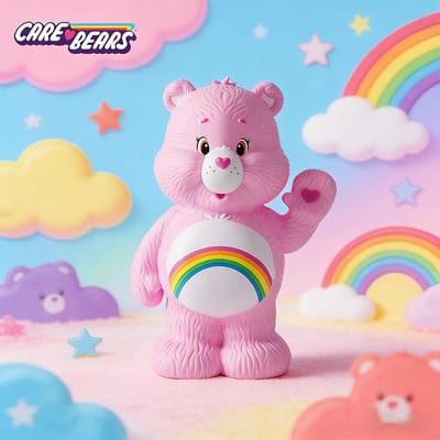1 ST Care Bears Officieel Gelicentieerd Cheer Bear Spaarvarken Muntpot Grote Capaciteit Schattige Cartoon Interieur Decoratie Geboortedatum Cadeau pink