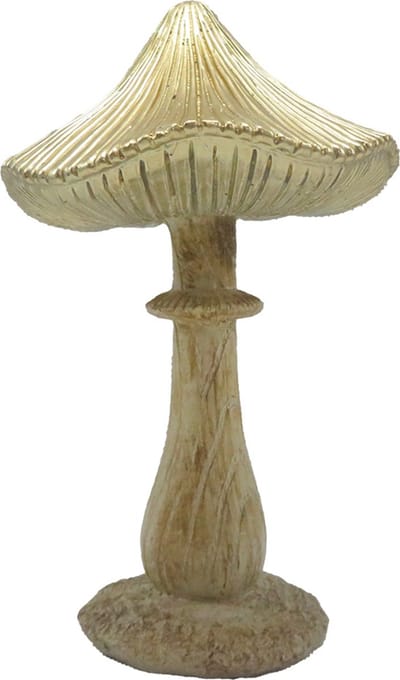 Clayre & Eef Decoratie Paddenstoel 11x9x15 cm Bruin Polyresin Herfst decoratie