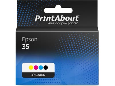 PrintAbout huismerk Inktcartridge 35 (C13T35864010) 4-kleuren Multipack Geschikt voor Epson