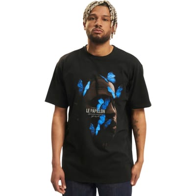 Mister Tee - Le Papillon Oversize Heren Tshirt - XL - Zwart