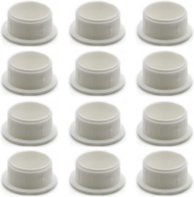 12 stuks witte afdekstoppen voor buizen Ø 13 mm – polyethyleen – 16 x 13 mm