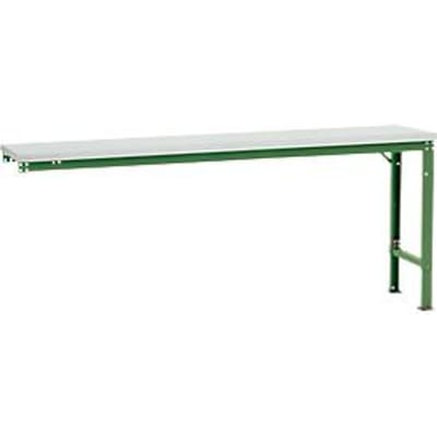 Manuflex aanbouwtafel UNIVERSAL Speciaal, 2000 x 800 mm, melamine lichtgrijs, resedagroen