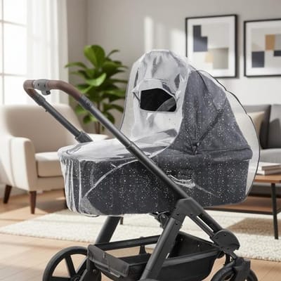 Regenbescherming voor kinderwagen met ventilatie en kijkvenster - Universeel model