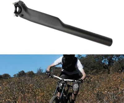 Fiets Zadelpen - Carbon Onderdeel - Comfortabel Fietsen - Verstelbare Zadelhoek - 30.8mm x 400mm - 3K Mat