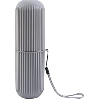 Étui multifonctionnel pour brosse à dents et dentifrice, en plastique, pour voyage gray