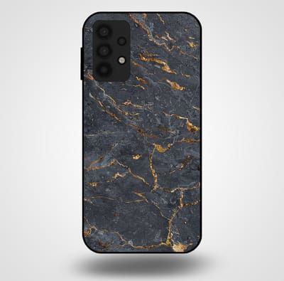 Smartphonica Telefoonhoesje voor Samsung Galaxy A32 5G met marmer opdruk - TPU backcover case marble design - Goud Grijs geschikt voor Samsung Galaxy A32 5G