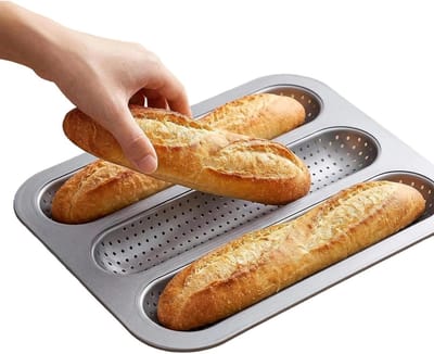 Brood Bakblik - Lange Broodjes - Zelf Brood Bakken - Hittebestendige Stabiliteit - 325 cm - Zwart