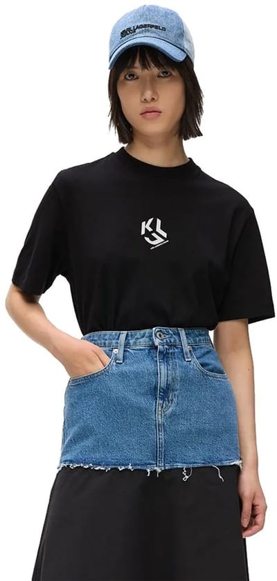 Karl Lagerfeld Jeans B1w17086 T-shirt Met Korte Mouwen Zwart XS Vrouw
