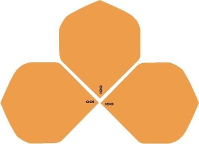 ABC Darts - Dart Flights Strong100 Oranje - 8 sets (24 stuk)