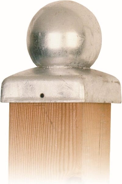 Paal-ornament bol verzinkt 91x91mm