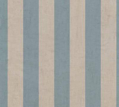 STREPEN BEHANG | Klassiek - Blauw Grijs Crème - A.S. Création Anna D'Andrea
