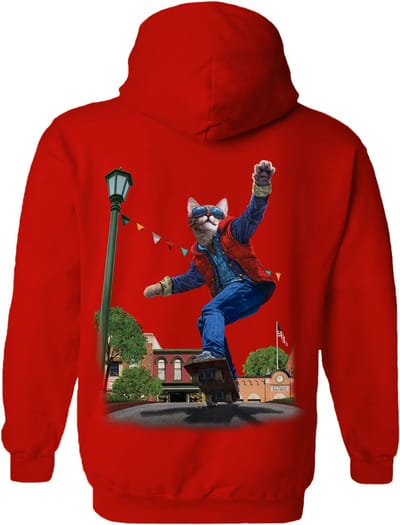 Back To The Future Cat To The Future The Coloured House Hoodie S