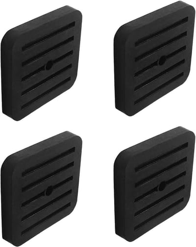Trillingsdempers Wasmachine - Apparaatvoetjes Rubber - Apparaten Stabiliseren - Geluidsisolerend Effect - 4 Stuks - Zwart