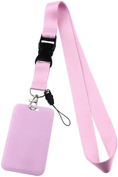 Travel Cords - Keycord met Badgehouder Pastel Roze - Stijlvol - Praktisch