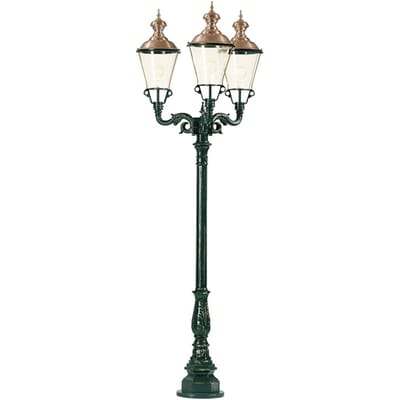 K.S. Verlichting 3-lamps lantaarnpaal Parijs, zwart
