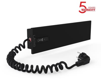 Elektrische handdoekradiator SMART 400x100 met ECO-timer, 24W, Zwart