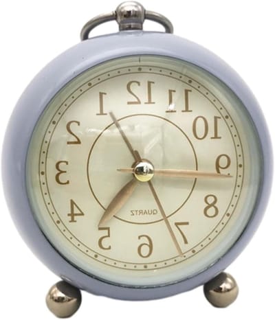Klassieke Wekker - Tafelklok Nachtlampje - Rustig Wakker Worden - Stil Non Ticking - 35 inch - Blauw