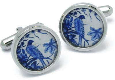 Manchetknopen - Vogels Delfts Blauw