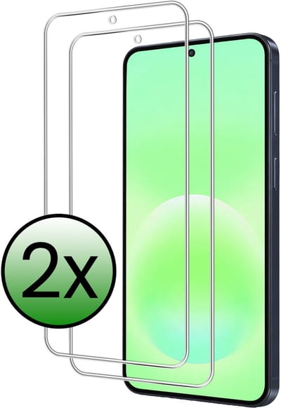 Screenprotector - 2 Stuks Geschikt voor Samsung Galaxy A57 - Extra Sterk - Beschermglas - Gehard Glas - Tempered Glass - Screen Protector