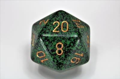 Dobbelsteen D20 Golden Recon Speckled 34mm - Accessoires