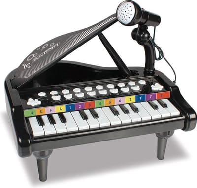 Bontempi Elektronische Piano Met Microfoon 30 Cm Zwart