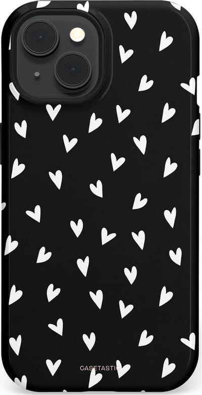 Casetastic Hoesje Geschikt voor Apple iPhone 15 Magsafe - Stijlvolle Beschermende Duo-layer Case - Stippen Hart