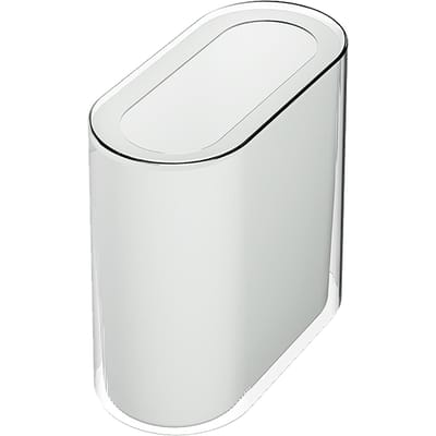 Poubelle Rectangulaire Poubelle à Ordures Double Couche en Plastique pour Cuisine Salle de Bain Salon white