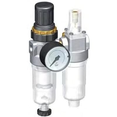 FRL 2-Delig G1/8'' 350l/min 0.5-6.0bar/7-87psi Semi-Auto Metalen Standaard 0