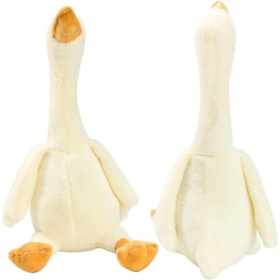 50-190cm Schattige Grote Witte Gans Pluche Speelgoed Kawaii Enorme Eend Slaapkussen Kussen Zacht Knuffeldier Pop Verjaardagscadeau Voor Kinderen 50cm wit