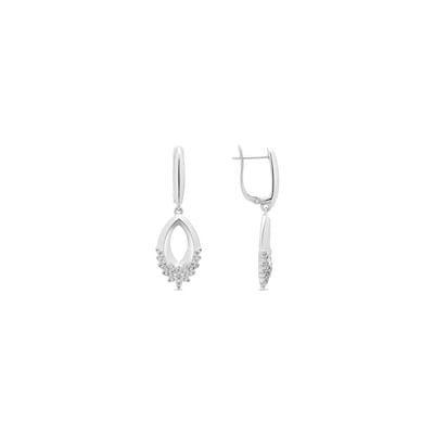 Luxenter Diamantafwerking Metalen en Zirconia legering Oorbellen - Liwen
