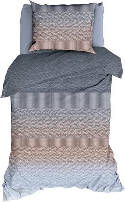 Romanette Grossarl Dekbedovertrek - Eenpersoons - 140x200/220 cm - Dovegrey
