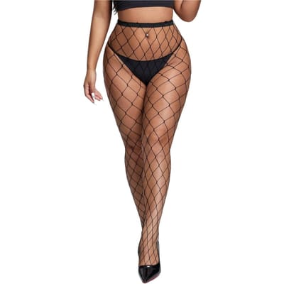 Ceinture porte-jarretelles noire surdimensionnée pour femme Bas résille Collants Grande Taille Féminin Serré Leggings Hauts Lingerie Collants 5Xxxxxl 40-100KG(80-200LBS) brown