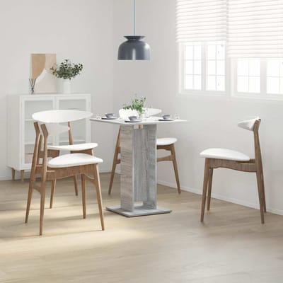 vidaXL - Bistrotafel - 60x60x75 - cm - bewerkt - hout - grijs - sonoma - eikenkleurig