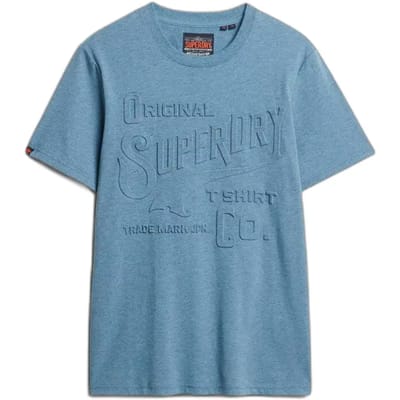 Superdry - Workwear T-shirt met relaxte pasvorm en reliëf - Heren - T-shirts