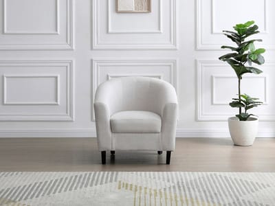 Vente-unique Cabrioletfauteuil in beige gemêleerde stof CRISTOBAL