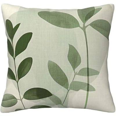 Frisse Groene Bladeren Eenvoudige Stijl Kussensloop Slaapkamer Woonkamer Bank Huisdecoratie Polyester Kussenhoes met Rits 50x50cm