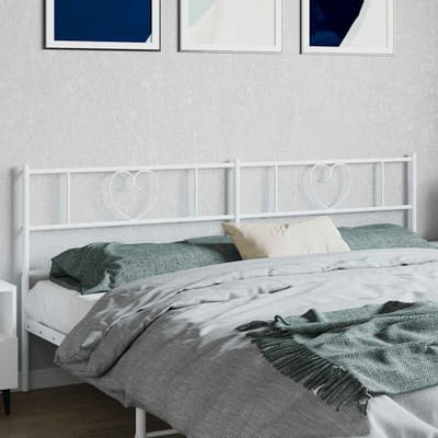 vidaXL - Vervangend - hoofdbord - 193 - cm - metaal - wit