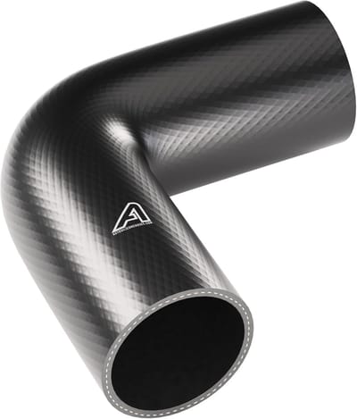 Elleboog Slang Connector - 90 Graden Pijp - Koelsysteem Reparatie - EPDM Rubber Materiaal - 38mm Binnendiameter - Zwart