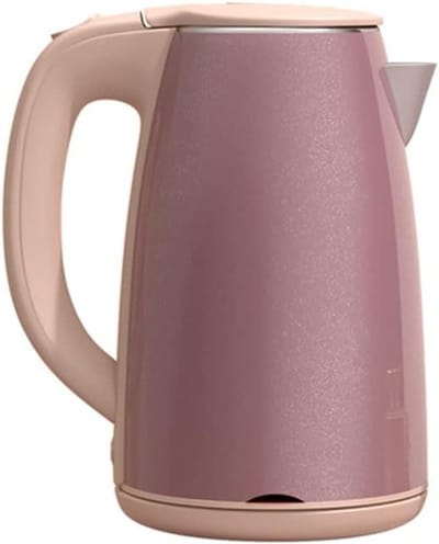 RVS Waterkoker - Elektrische Ketel - Snel Water Koken - Dubbelwandig Anti-Scald - 1.7 Liter - Rood