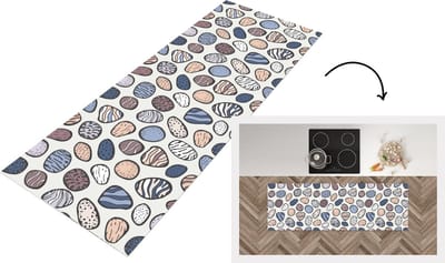 Keukenloper - Loper keuken - Stenen - Patronen - Zen - 150x50 cm - Keukenloper vinyl